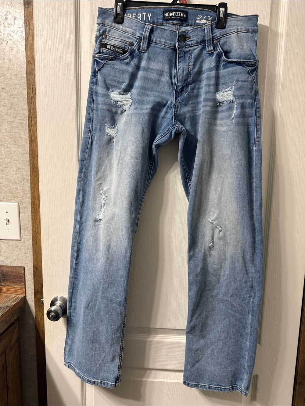 Light Blue Distressed Men’s Jeans